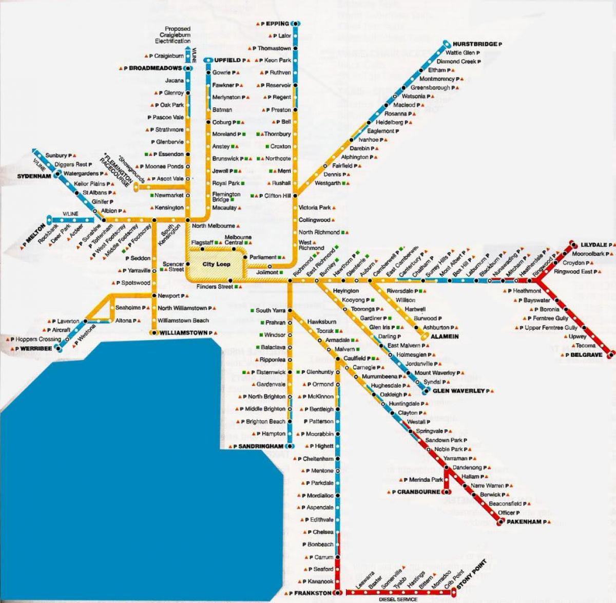 Melburnas metropole karte