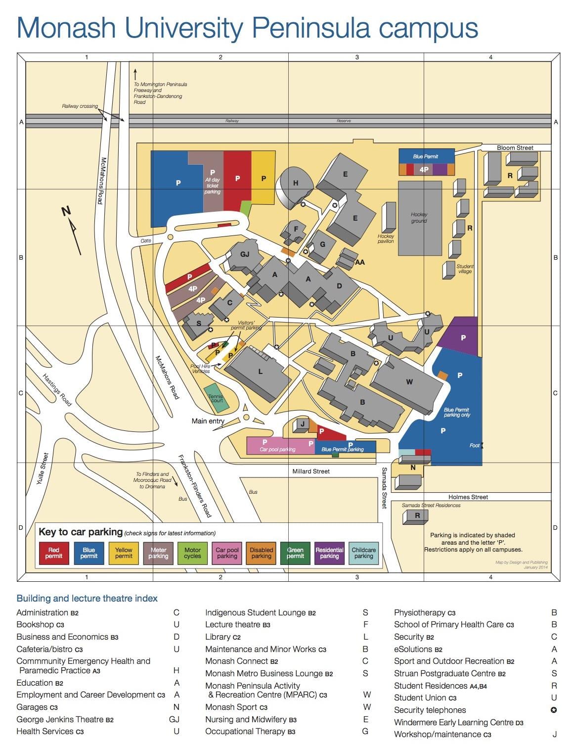 Monash university campus kartes