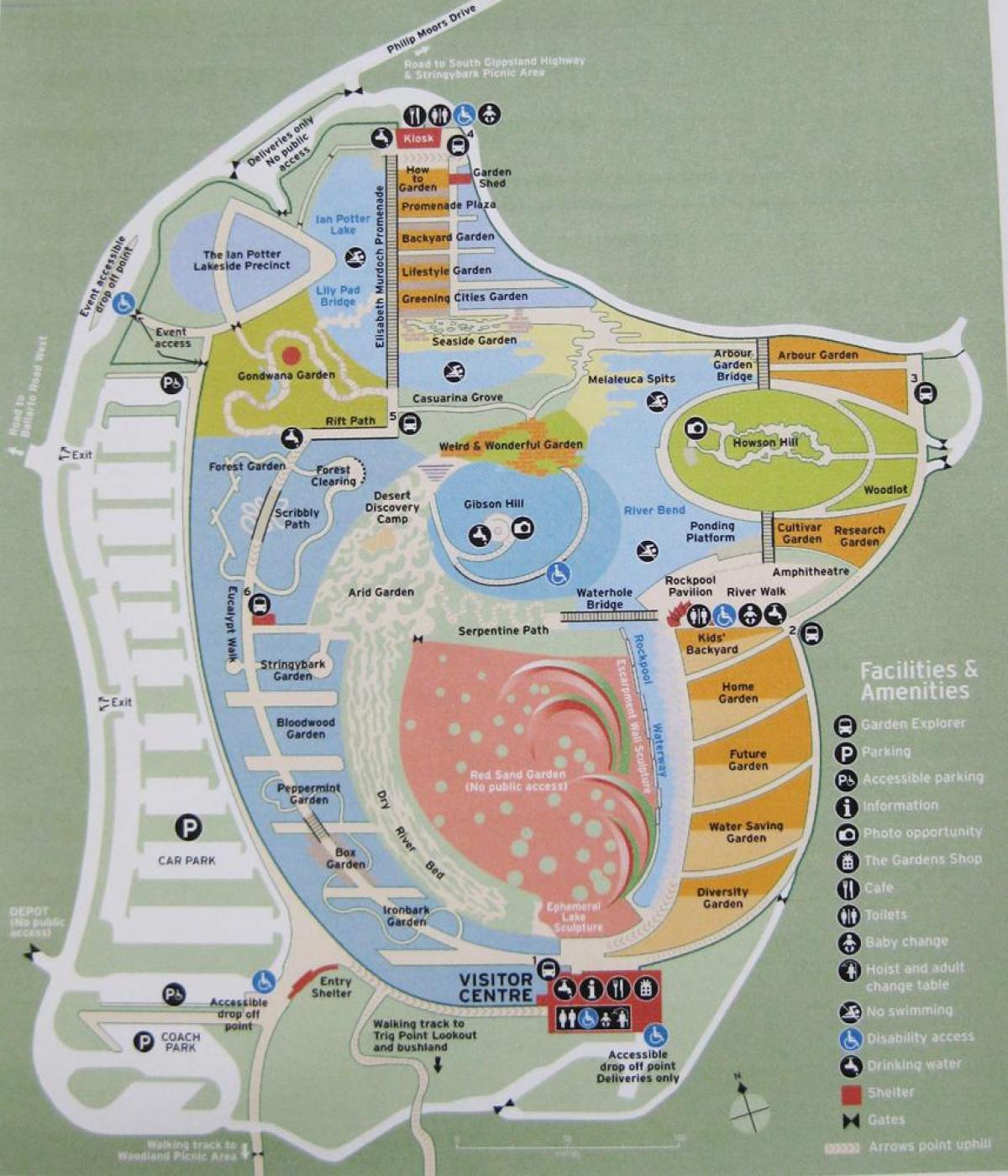 Royal botanic gardens karte