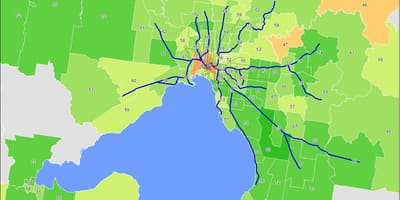Karte, Melbourne cbd