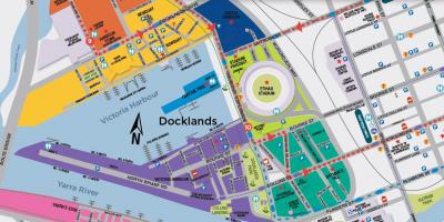 Docklands karte, Melbourne