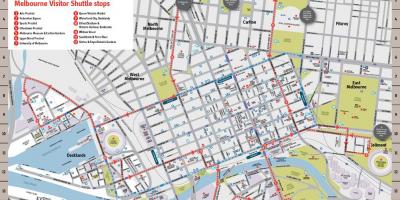 Melburnas pilsētas objektiem kartē