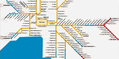 Melburnas metropole karte