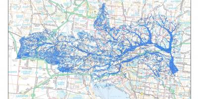 Kartes Melburnā plūdu