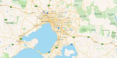 Karte Melburnā un priekšpilsētās