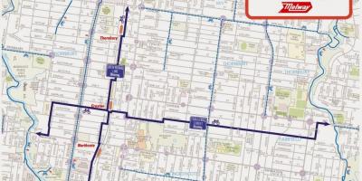 Kartes Melburnā velosipēdu daļa