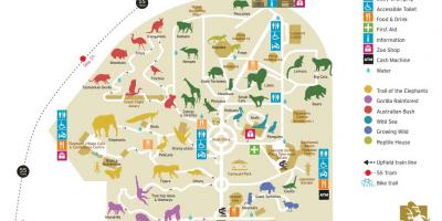 Karte Melburnas zooloģiskais dārzs