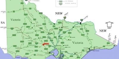 Postcodes Victoria karte