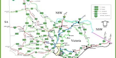Karte Victoria, Austrālija