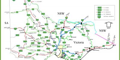 Karte Victoria, Austrālija
